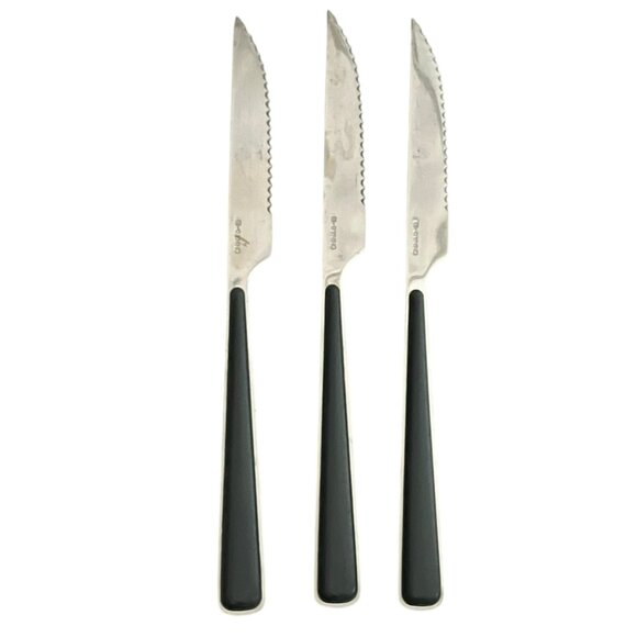 Cambridge Fiesta Merengue Stainless Silverware Flatware Set of 3 Steak Knives‎ - Picture 8 of 8